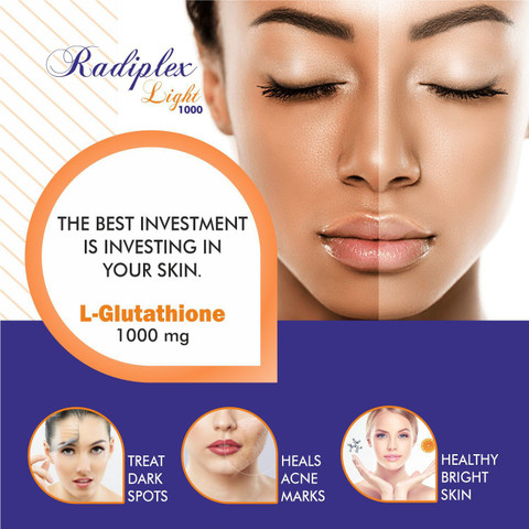 Radiplex Light 1000 mg L Glutathione Reduced Lozenges Tablets | No Wastage  (1 Strip) Price in India - Buy Radiplex Light 1000 mg L Glutathione Reduced  Lozenges Tablets | No Wastage (1 Strip) online at Flipkart.com
