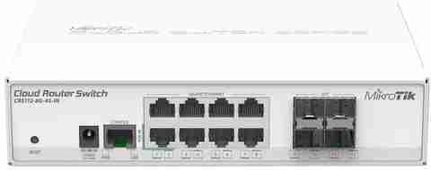 MikroTik CRS112-8G-4S-IN 8Gigaport 4 Fiber 1Gbps Port Switch Wireless ...