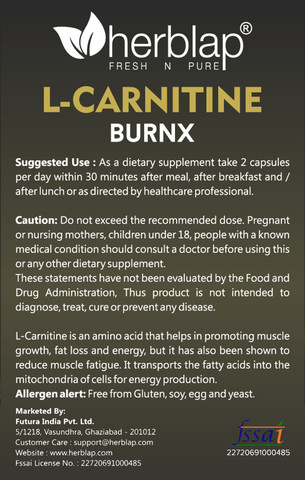 herblap L-Carnitine L-Tartrate Fat Burner Price in India