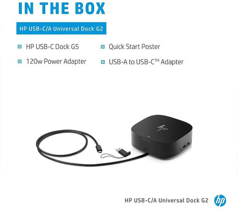 HP 5TW13AA USB-C/A Universal G2 with Thunderbolt RJ-45 HDMI and