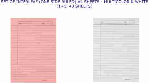 Flipkart.com | Amanya Combo of Thick Interleaf (One Side Ruled) A4 ...