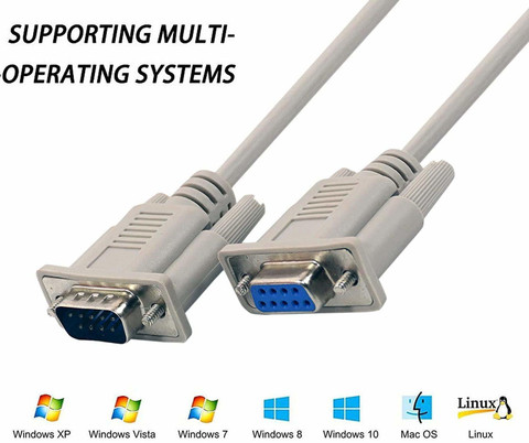 REC Trade Ethernet Cable 1.5 m 9 pin Serial Port Cable, 9 PIN Male