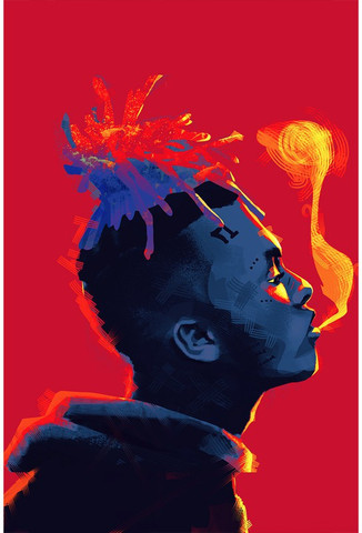 xxxtentacion wall painting Paper Print - ANSHUL DICAPRIO posters