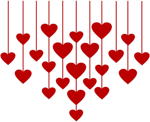K2A Decor 79 cm Love red heart wall sticker (78 Cm X 79 Cm Self