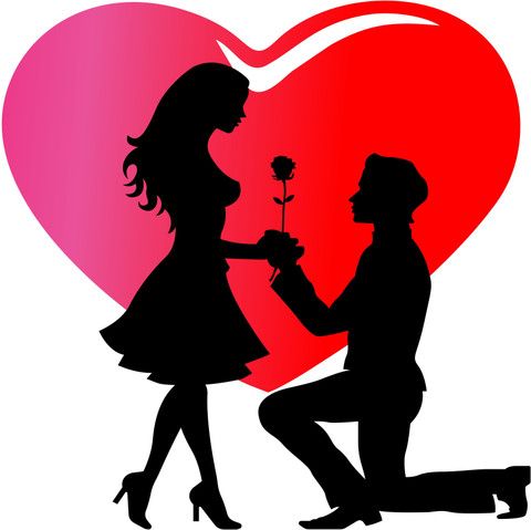 K2A Design 100 cm Loving couple with heart wall sticker (: 102 Cm