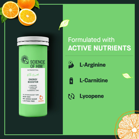 l arginine l carnitine lycopene zinc Science Of Him All Rise L-Arginine, L-Carnitine, Lycopene, Zinc  Effervescent|60 Tablets Price in India
