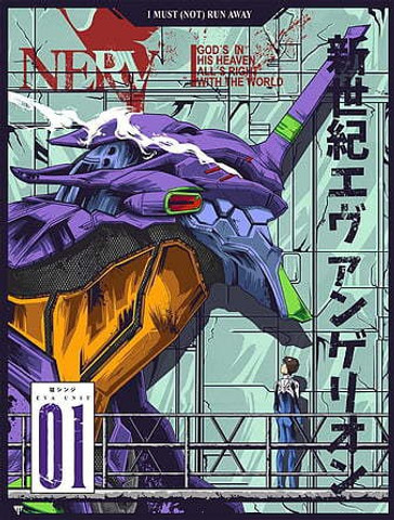Eva 01 Evangelion Neon Genesis Evangelion Shinji Matte Finish