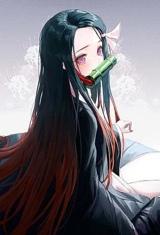 Kamado Nezuko Cute Long Hair Black Dress Kimetsu No Yaiba Anime Matte  Finish Poster Paper Print - Animation & Cartoons posters in India - Buy  art, film, design, movie, music, nature and