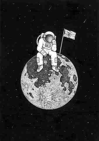 drawing space astronaut