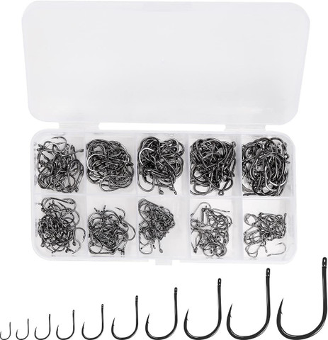 buy fishing hooks online india Lucana Chinu Ringed Eye 80-100Pcs Terry Worm Hook 1Pc