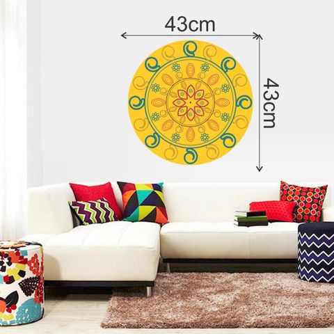 DR Design 43 cm rangoli floor sticker wall sticker festivel sticker12 ...