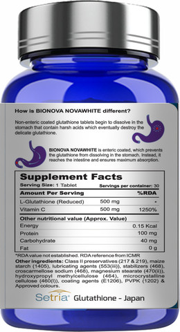 Bionova Novawhite tablets Glutathione Plus Vitamin C for skin lightening 30  tablets Price in India - Buy Bionova Novawhite tablets Glutathione Plus  Vitamin C for skin lightening 30 tablets online at Flipkart.com