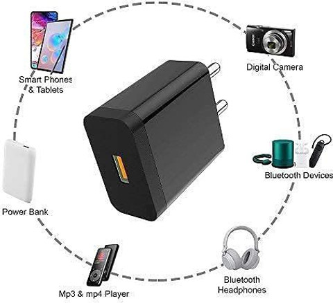 ZXN 2.4 A Wall Charger for Mobile with Detachable Cable - ZXN
