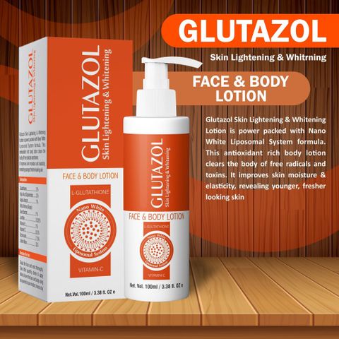 GLUTAZOL Skin Lightening & Whitening Face & Body Lotion 100ml (100 ml)