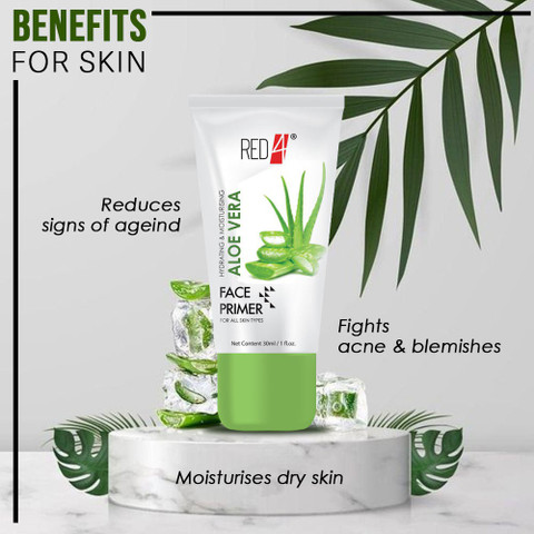 RED4 Aloe Vera Face Primer Hydrating & Moisturizing Your Face For All skin  Type Primer - 30 ml - Price in India, Buy RED4 Aloe Vera Face Primer  Hydrating & Moisturizing Your