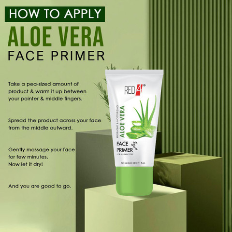 RED4 Aloe Vera Face Primer Hydrating & Moisturizing Your Face For All skin  Type Primer - 30 ml - Price in India, Buy RED4 Aloe Vera Face Primer  Hydrating & Moisturizing Your