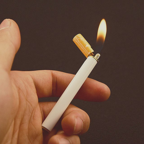 cigarette shaped lighter YAINWFVD Oil Lighter, Lighter, Folding Brass Lighter, Vintage Trench Lighter, Kerosene Lighter, Traditional Lighter, Oil Fashion(Gold) : Health & Household No more struggling with uneven burns or weak flames Realistic Cigarette-Shaped Refillable Metal Lighter