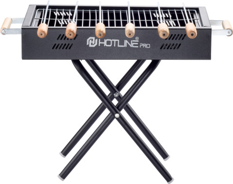 Hotline Pro FoldingPortableMiniPicnicBBQGrill&SmokelessKamedoStove