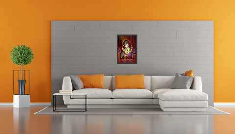 VPF DEAL GANESHA PAINTING Digital Reprint 18 inch x 12 inch