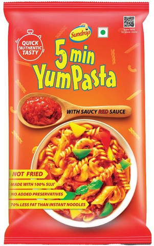Sundrop Yum Pasta - With Red Sauce, 200 g Pack of 1 Pasta Price in