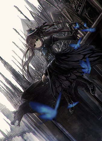 Gothic Butterfly Gothic Architecture Black Dress Black Hair Anime Girls  Anime Missile22 Matte Finish Poster Paper Print - Animation & Cartoons  posters in India - Buy art, film, design, movie, music, nature