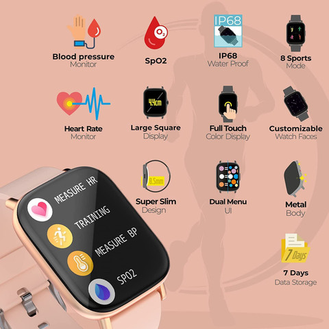 ZEBRONICS Zeb-FIT5220CH SpO2, BP & HR Monitor, Smartwatch Price in