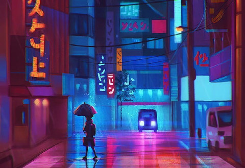 anime wallpaper neon