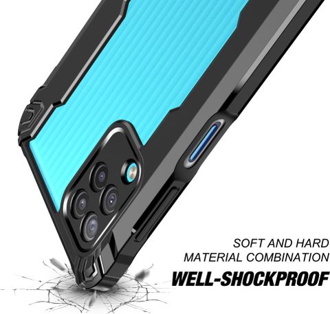 Fablue Rugged Armor Back Cover for Samsung Galaxy F12 (Black) - Image 4