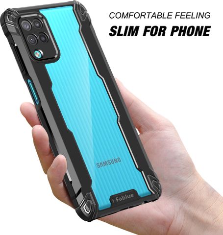 Fablue Rugged Armor Back Cover for Samsung Galaxy F12 (Black) - Image 6