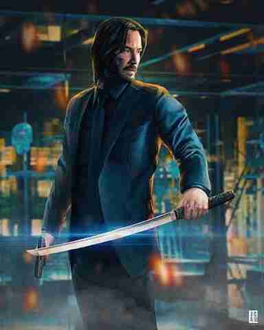 Hd Keanu Reeves John Wick Black Suit Fan Art Digital Art Matte Finish ...
