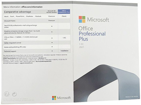 MICROSOFT OFFICE 2021 PROFESSIONAL PLUS (LIFETIME VALIDITY, 1 PC MICROSOFT OFFICE 2021 PROFESSIONAL PLUS (LIFETIME VALIDITY, 1 PC
