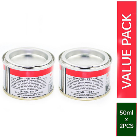 1001 ALUMINIUM PAINT DUAL PACK COMBO 2x50ml HIGH QUALITY SMOOTH