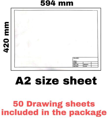 Book birds 50 Engineering drawing sheets (A2 size) for Engineering ...