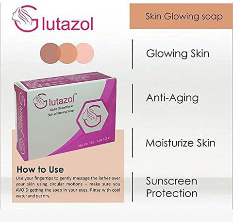 GLUTAZOL Alpha Glutathione skin whitening soap 75g (Pack Of 3) - Price in  India, Buy GLUTAZOL Alpha Glutathione skin whitening soap 75g (Pack Of 3)  Online In India, Reviews, Ratings & Features | Flipkart.com