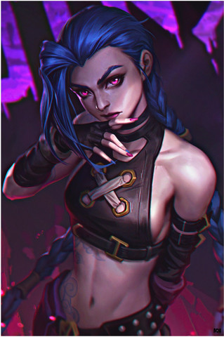 Jinx Arcane League of Legends Poster 12 x 18 inch 300 GSM Paper