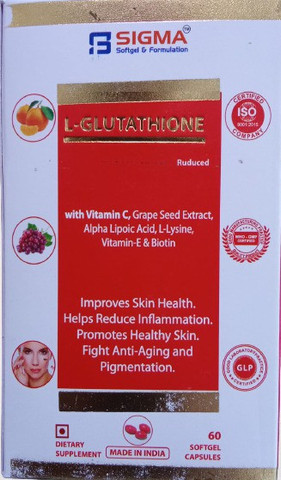 SIGMA SOFTGEL L-Glutathione for Brightening & Radiant Skin With Grape Seed,  Biotin, Vit. E &C Price in India - Buy SIGMA SOFTGEL L-Glutathione for  Brightening & Radiant Skin With Grape Seed, Biotin,