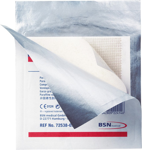 cuticell classic paraffin gauze dressing Cuticell Classic 5 Paraffin Gauze Dressings 5cm x 5cm by Essity