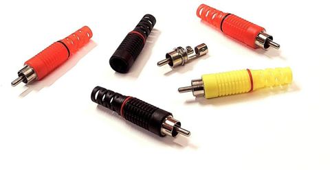 ERHIndia (Pack of 5) Audio RCA Pin Male Connector RCA Connectors Radio ...