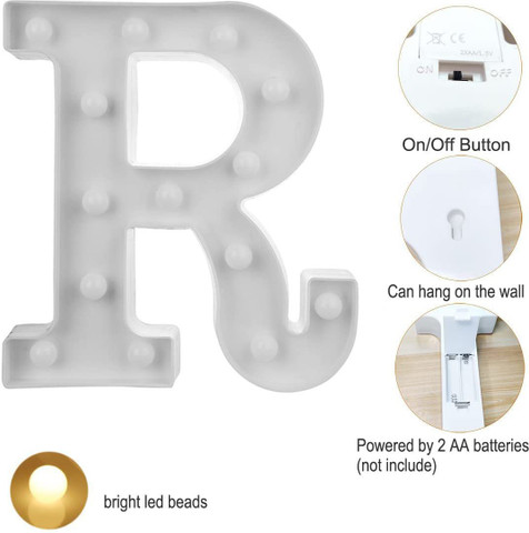 Led R Lamp Party Propz Marquee Light , R Letter LED Light / LED Letter Light ...