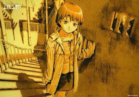 Serial Experiments Lain: Lain Lwakura Anime Series Art Effect