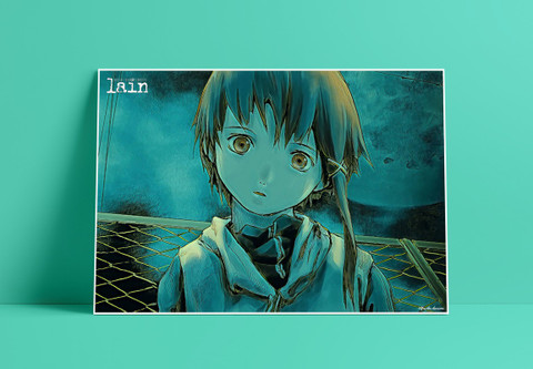 Serial Experiments Lain: Lain Lwakura Anime Series Art Effect