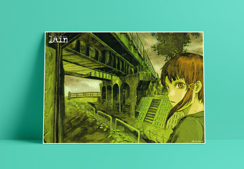 Serial Experiments Lain: Lain Lwakura Anime Series Art Effect