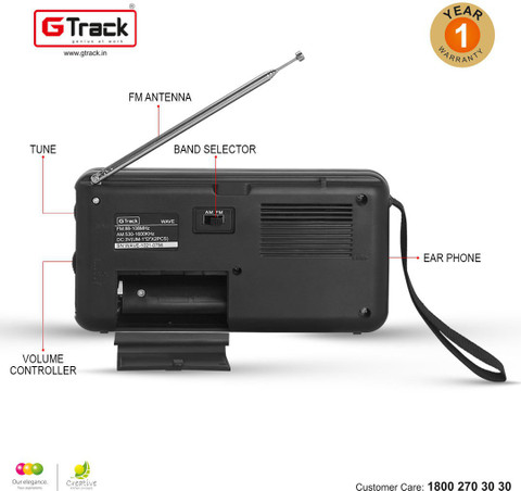 G Track Wave FM/AM 2 Band Radio FM Radio - G Track : Flipkart.com