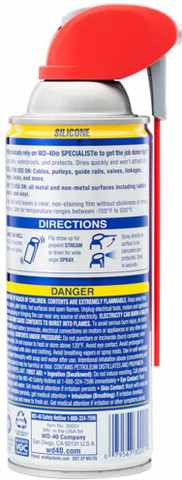 water resistant lubricant spray WD-40 Specialist Silicone Lubricant with SMART STRAW SPRAYS 2 WAYS, 11 OZ:  Automotive Lubricants: Amazon.com: Industrial & Scientific main image 1
