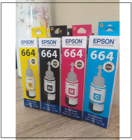ORIGNL EPSON 664 FOR L1455 PRINTER CARTRIDGE Black + Tri Color