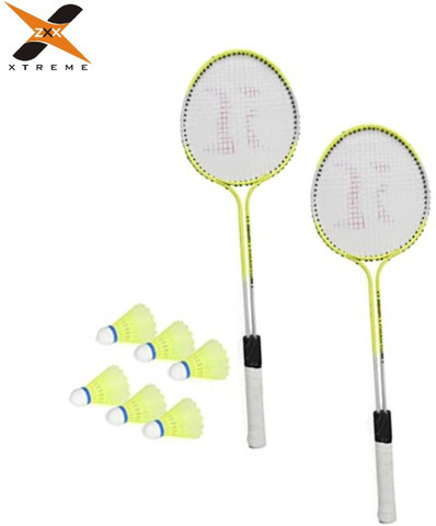 ZXX XTREME T-90-ZX Double Rod Alloy Steel Badminton Racquet Set