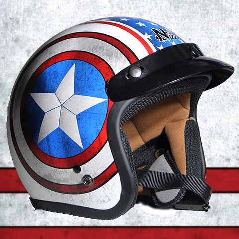 fighter pilot style motorcycle helmet TRABEATOGA Model 6