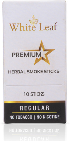 White Leaf Premium Herbal Cigarettes Tobacco Free Regular & Clove  Flavor(100 Stick, 1 Shot) Smoking Cessations Price in India