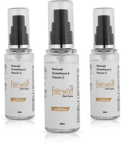 glutathione spray for skin FAIR WISH Glutathione spray With Vitamin C (Oral Spray) For Skin whitening  & brightening. Price in India