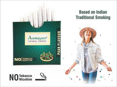 Aarogyam Herbals Tobacco & Nicotine Free Cigarette for Relieve Stress (PAAN  FLAVOUR ) Smoking Cessations Price in India